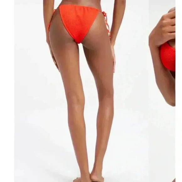 Good American Tiny Toes Hot Coral womens bikini bottoms size 2 (medium) NWT - Picture 3 of 7